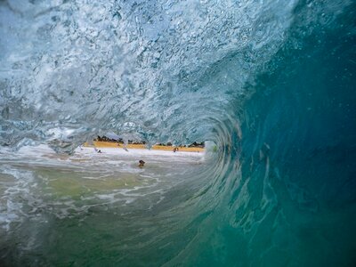Water waves beach