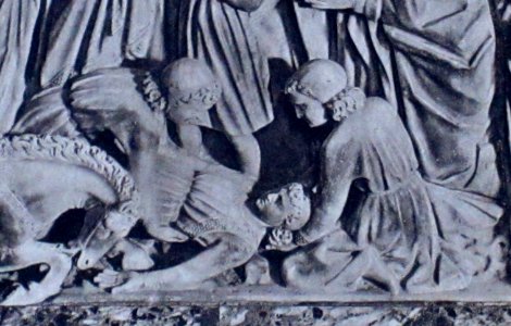 Sépulcre saint Dominique, résurrection Napoleone Orsini. Détail5