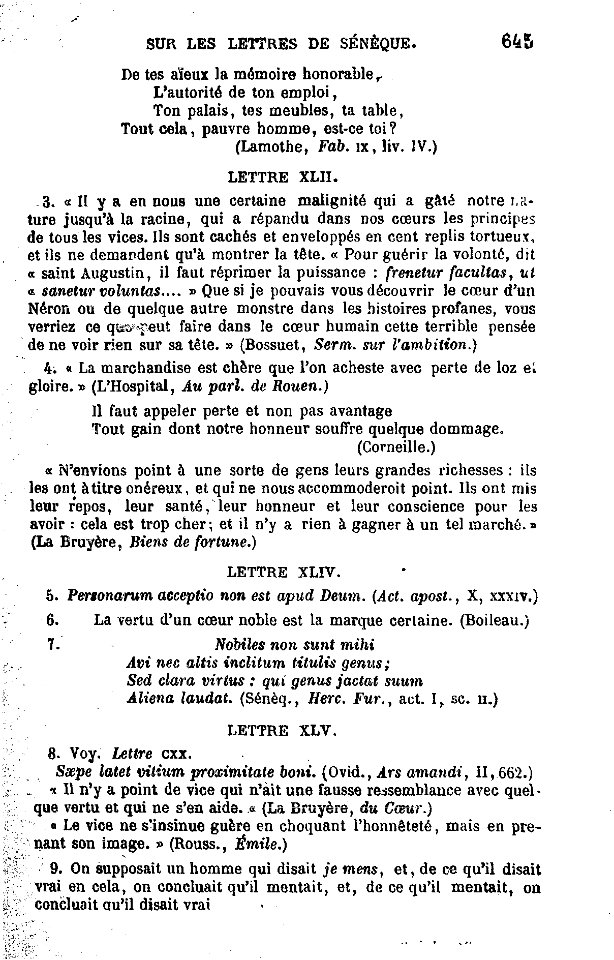 Sénèque - Œuvres complètes - II, 645