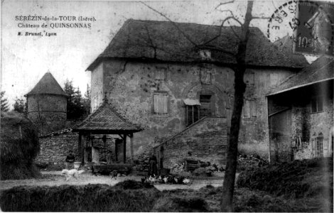 Sérezin-la Tour, chateau de Quinsonnas, 1907, p240 de L'Isère les 533 communes - R Brunel, Lyon photo