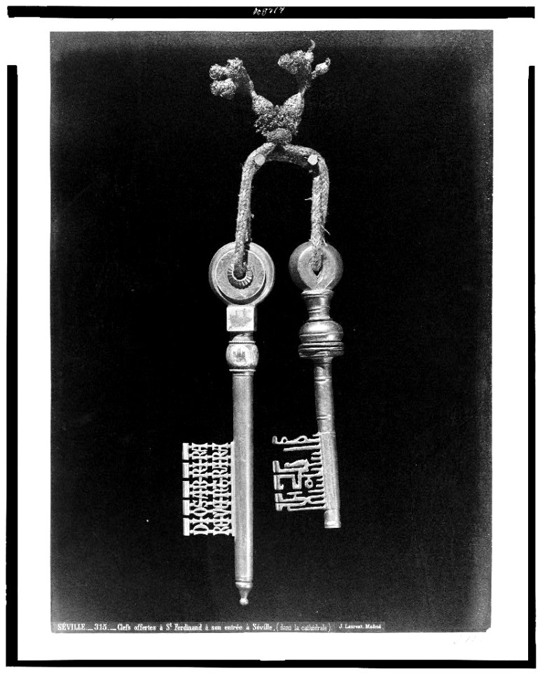 Séville. Clefs offertes à St. Ferdinand à son entrée à Seville - J. Laurent. Madrid. LCCN94512223