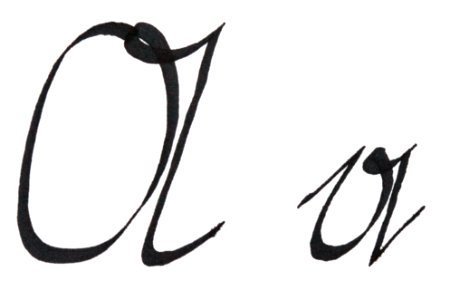 Sütterlin Buchstaben A a PD 2018-77