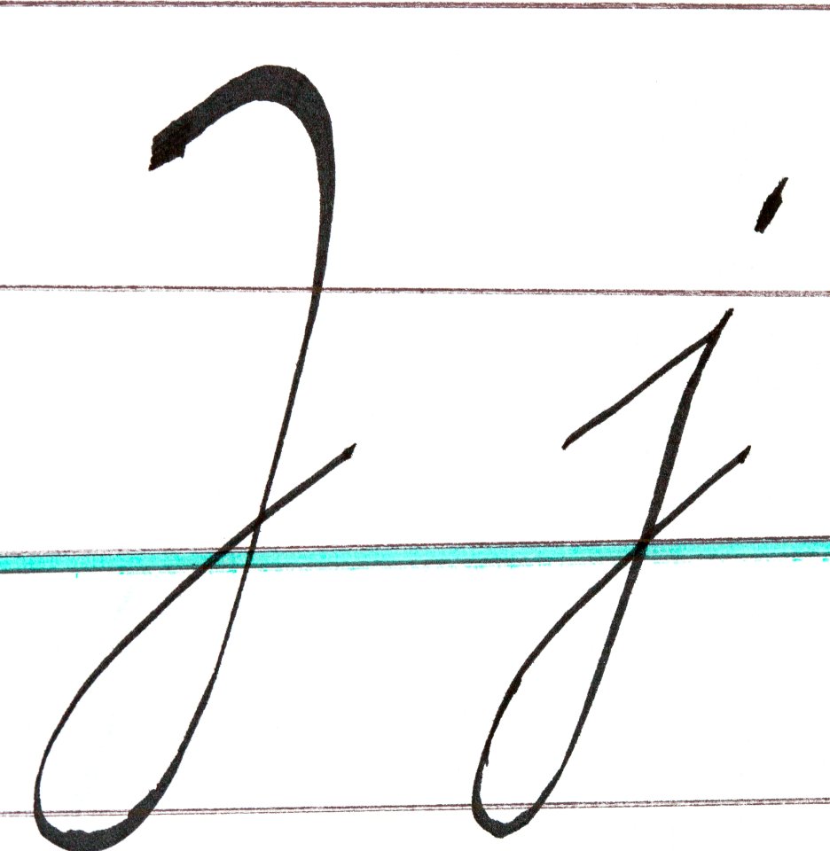 Sütterlin Buchstaben J j PD 201