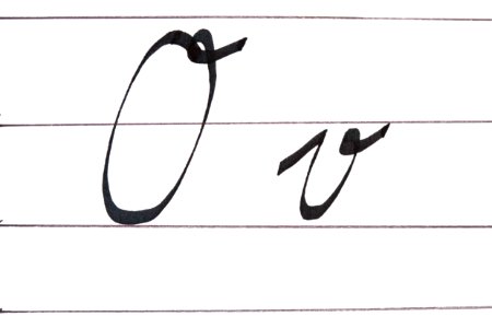 Sütterlin Buchstaben O o PD 2018