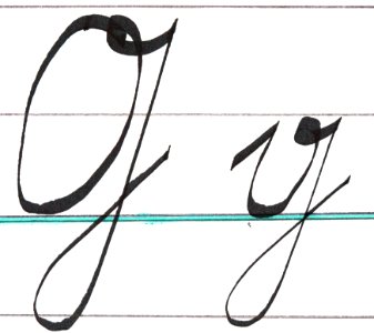 Sütterlin Buchstaben G g PD 201