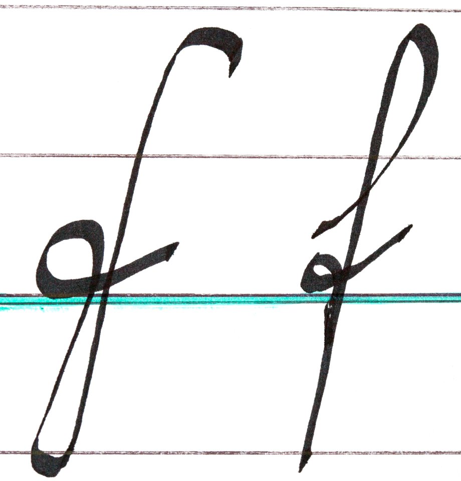 Sütterlin Buchstaben F f PD 201