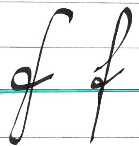 Sütterlin Buchstaben F f PD 201