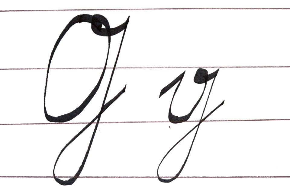 Sütterlin Buchstaben G g PD 2018