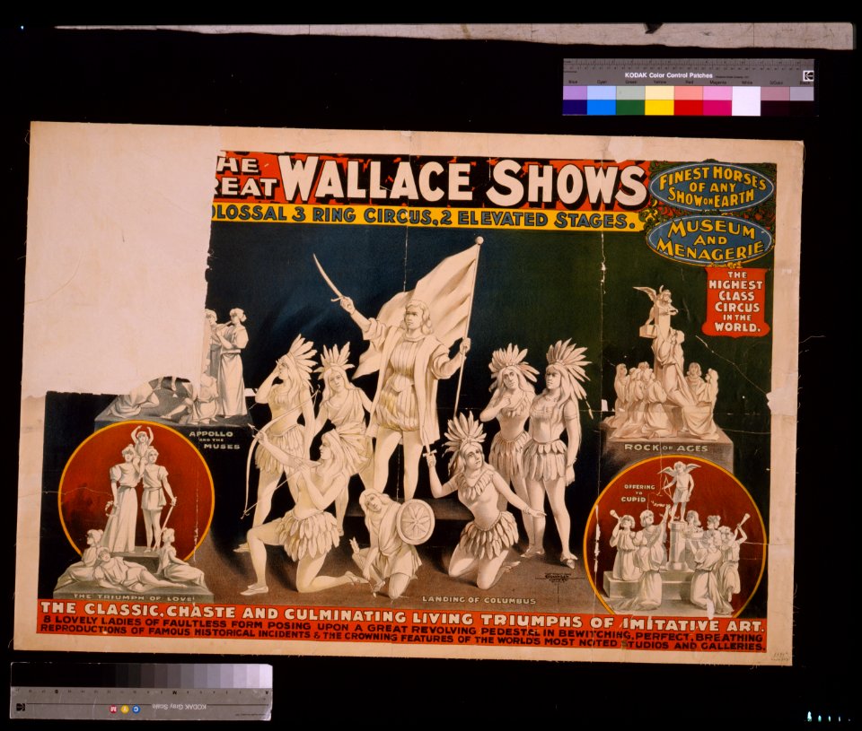 T)he (gr)eat Wallace shows - (c)olossal 3 ring circus, 2 elevated stages LCCN2007684719
