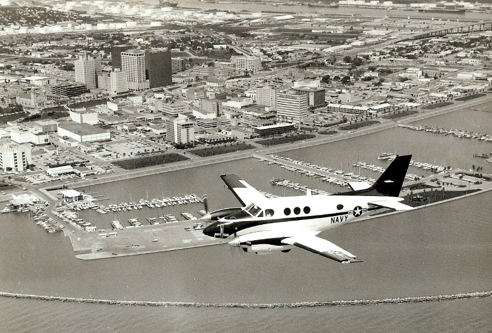 T-44 Pegasus flying over Corpus Christi