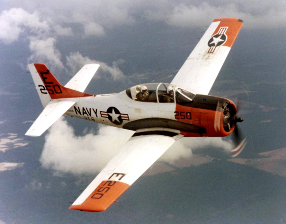 T-28B VT-6 in flight c1975