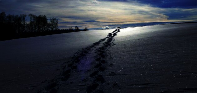 Footprint abendstimmung winter