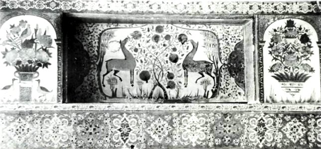 Səfi bəyin evinin divar bəzəyi, Usta Qəmbər Qarabaği, ceyranlar