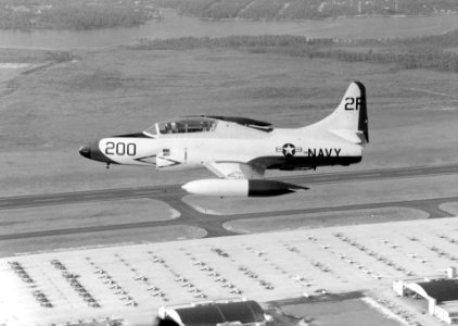 T-1A in flight over NAS Pensacola 1959