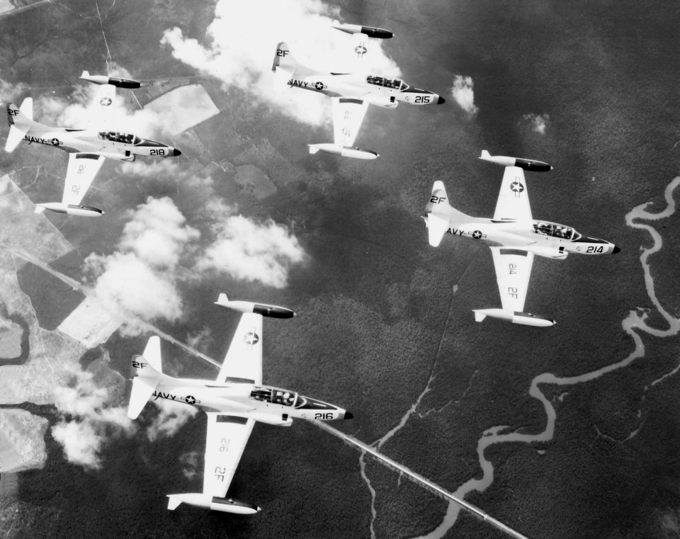 T-1A Seastars BTG-9 in flight 1959