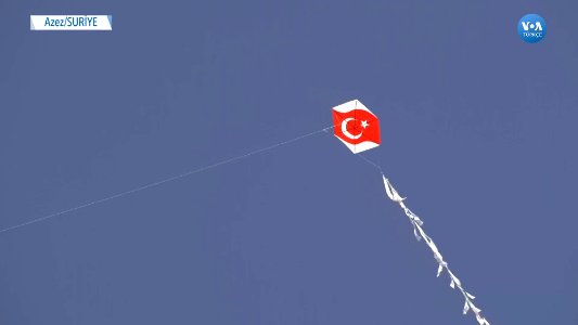 T.C. bayraklı uçurtma Azez, 2021 - VOA 06