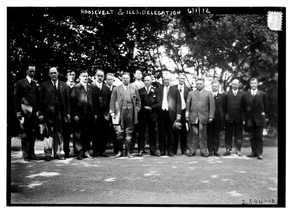 T.R. (Theodore Roosevelt) and Ill. Delegation, 6-1-12 LCCN2014691996
