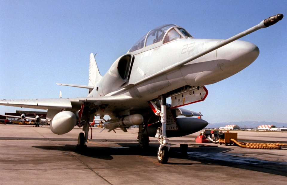 TA-4F with AGM-85 Point Mugu 1982