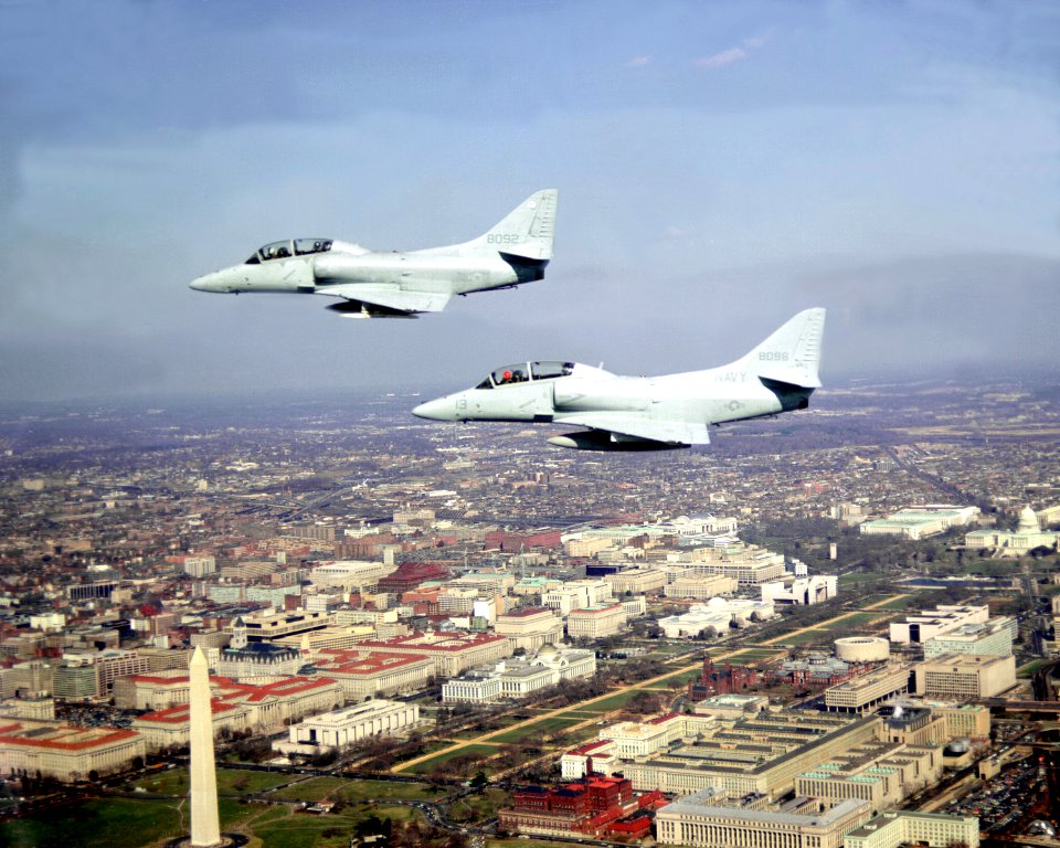 TA-4Js VC-12 over Washington DC 1980