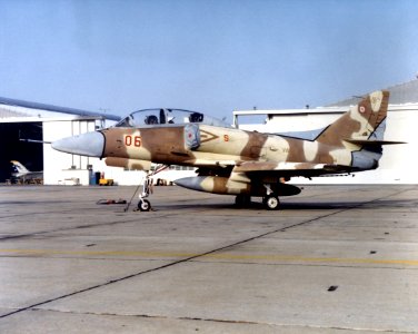 TA-4J of VA-127 with MiG silhouette at NAS Miramar