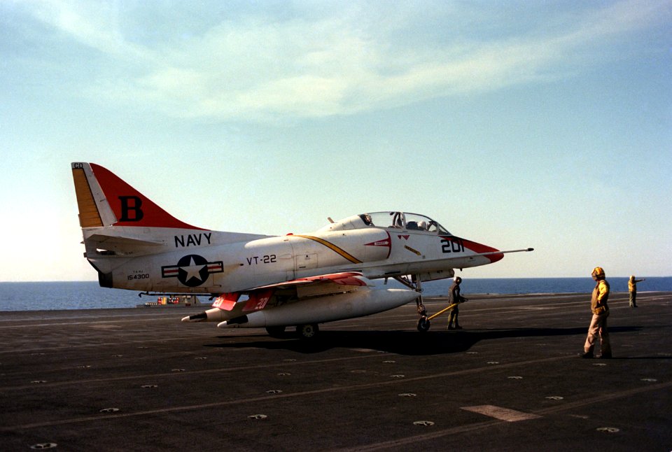 TA-4J VT-22 on USS Kitty Hawk (CV-63) 1983