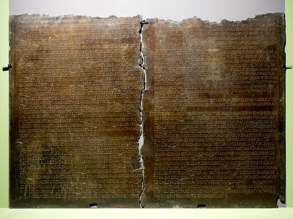 Tabula Claudiana Lugdunum AD12 n1