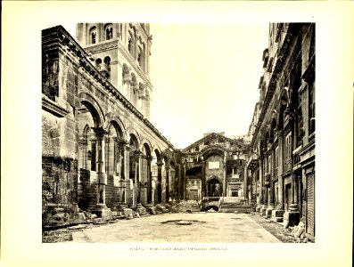 Tafel 006 Spalato - Peristyl vom Kaiserpalast - jetzt Domplatz Heliografie Kowalczyk 1909