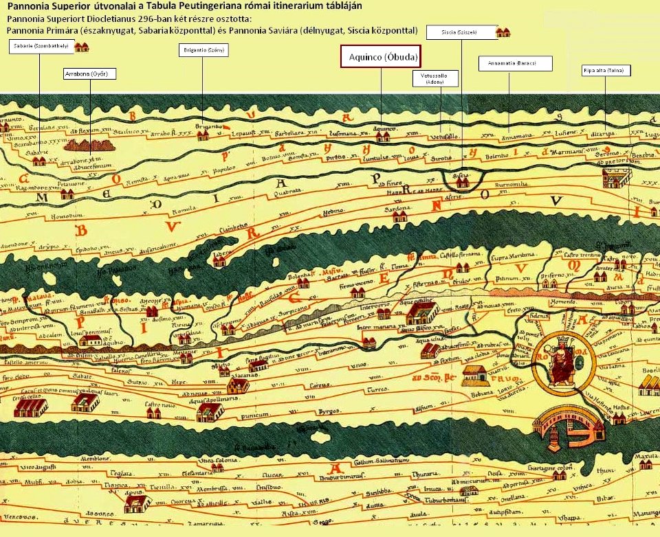 Tabula Peutingeriana - Pannonia Superior