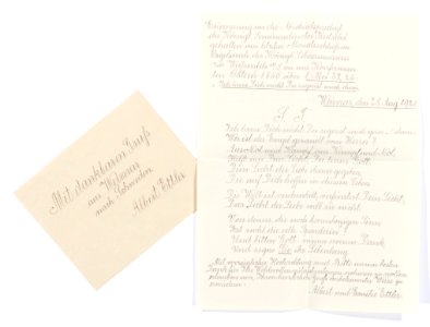 Tackskrifvelser från nödlidande i Weimar - Hallwylska museet - 105245