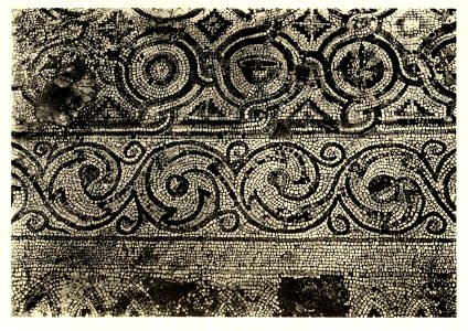 Tafel 052a Salona - Mosaicboden in der Basilica urbana - Heliografie Kowalczyk 1909