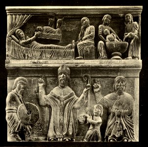 Tafel 024b Spalato - Dom, mittelalterliche Basreliefs am Campanile - Heliografie Kowalczyk 1909