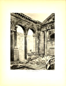 Tafel 010 Spalato - Kaiserpalast Peristyl Detailaufnahme- Heliografie Kowalczyk 1909