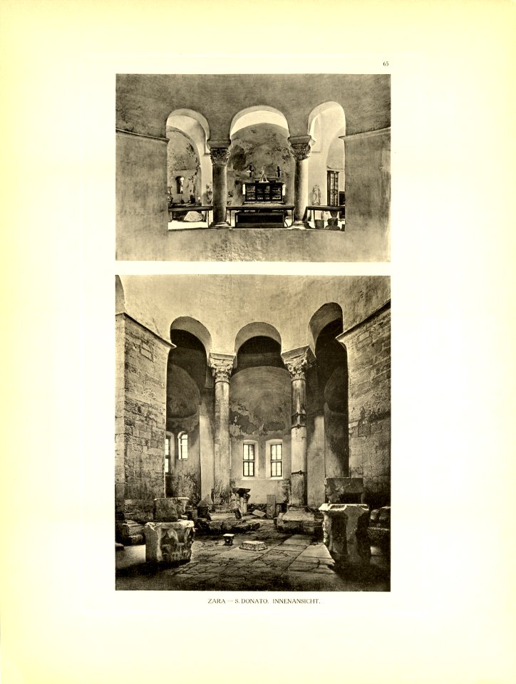 Tafel 065 Zara - S. Donato Innenansicht - Heliografie Kowalczyk 1909