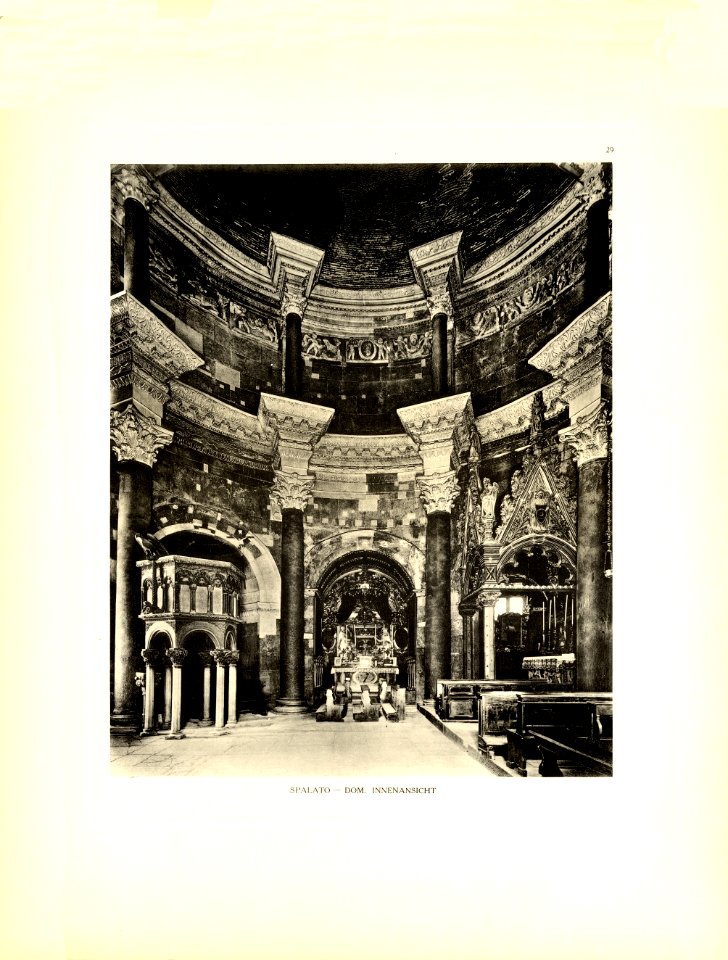 Tafel 029 Spalato - Dom, Innenansicht - Heliografie Kowalczyk 1909
