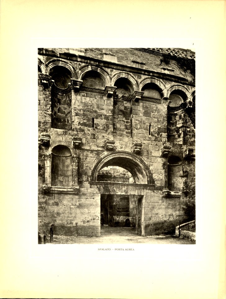 Tafel 002 Spalato - Kaiserpalast Porta Aurea - Heliografie Kowalczyk 1909
