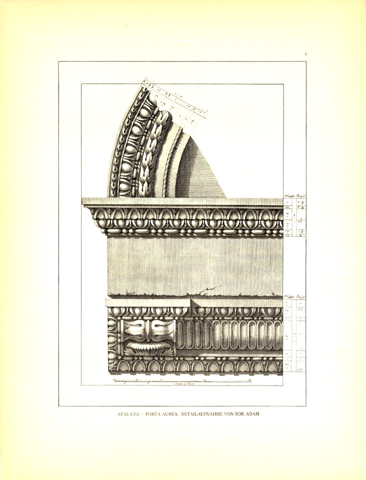 Tafel 003 Spalato - Kaiserpalast Porta Aurea Detail- Robert Adam 1764