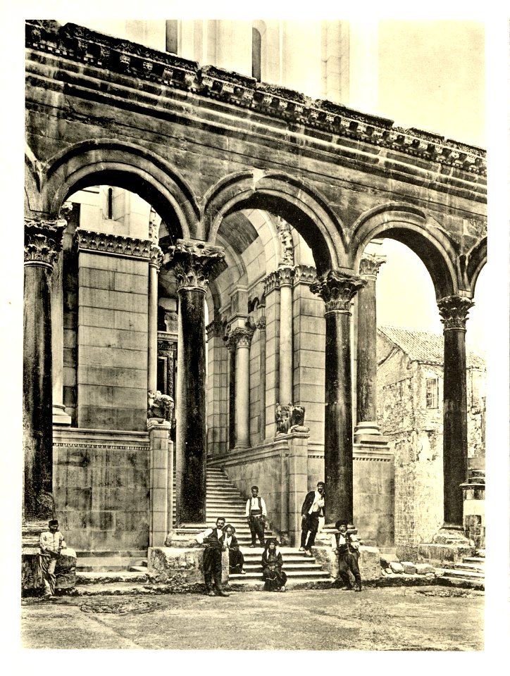 Tafel 023a Spalato - Eingang zum Dom - Heliografie Kowalczyk 1909