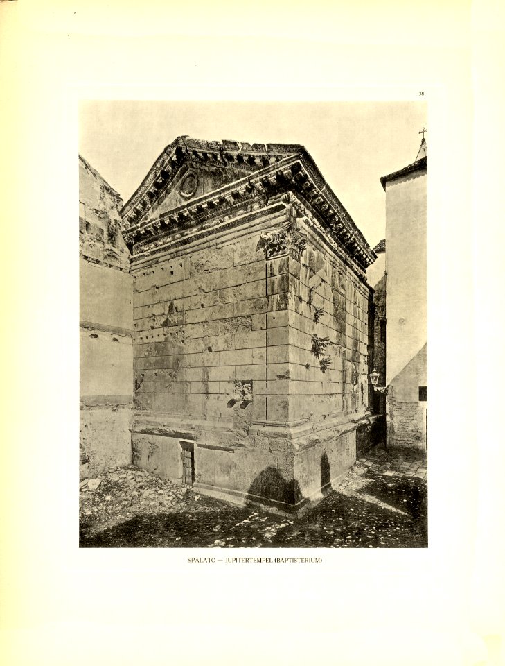 Tafel 038 Spalato - Jupitertempel (Baptisterium) Rückansicht - Heliografie Kowalczyk 1909