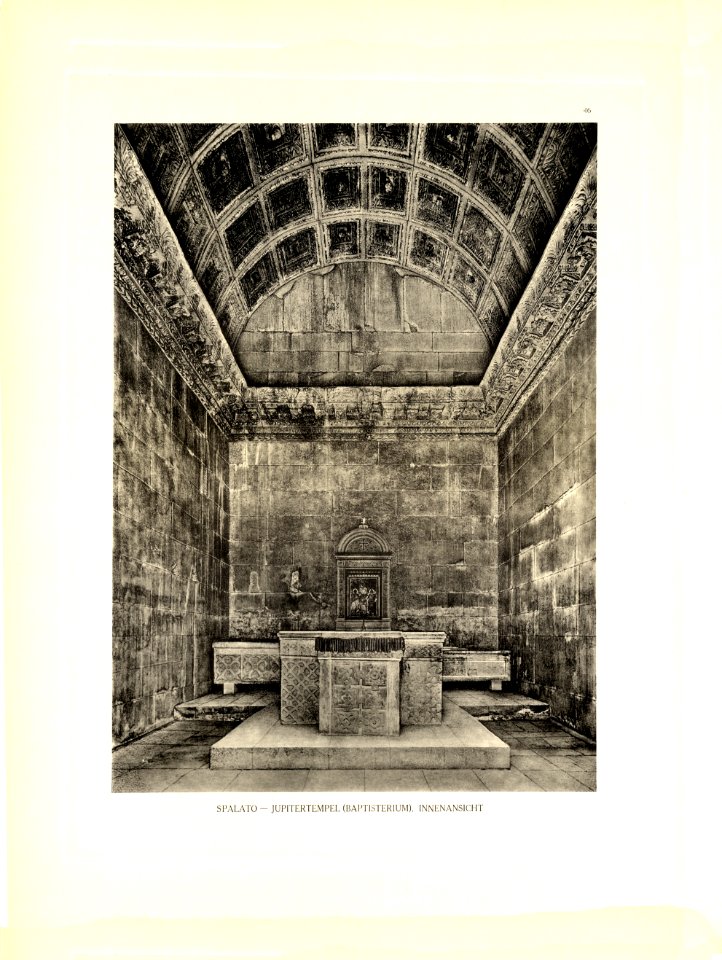 Tafel 046 Spalato - Jupitertempel Innenansicht - Heliografie Kowalczyk 1909