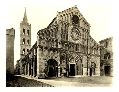 Tafel 078b Zara - Dom mit Campanile - Heliografie Kowalczyk 1909