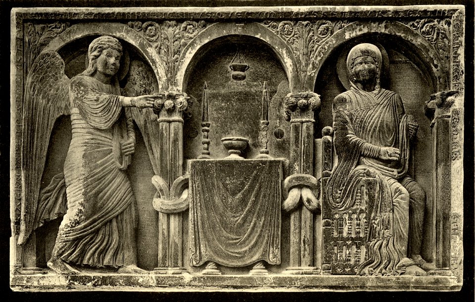 Tafel 024a Spalato - Dom, mittelalterliche Basreliefs am Campanile - Heliografie Kowalczyk 1909