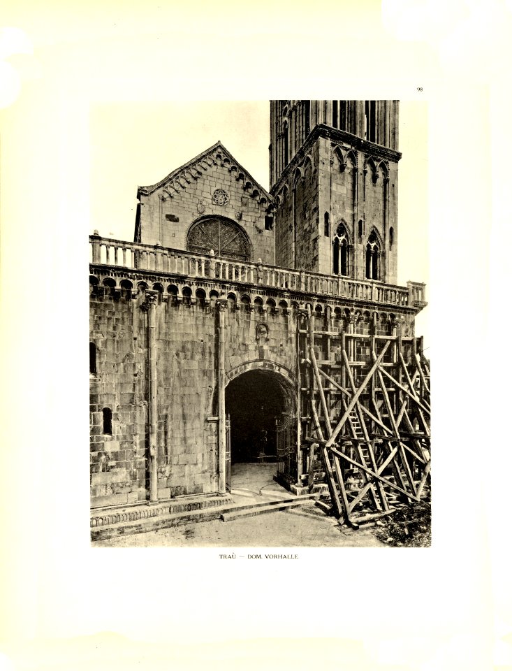 Tafel 098 Trau - Trogir - Dom, Vorhalle - Heliografie Kowalczyk 1909