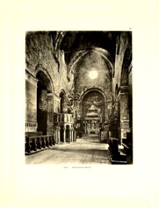 Tafel 104 Traú - Trogir - Dom, Innenansicht - Heliografie Kowalczyk 1909