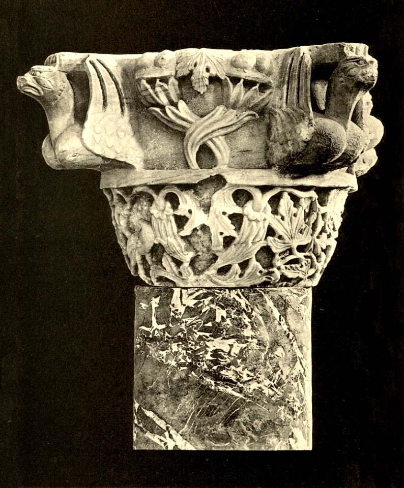 Tafel 053a Salona - Kapitäl der Taufkapelle - Heliografie Kowalczyk 1909