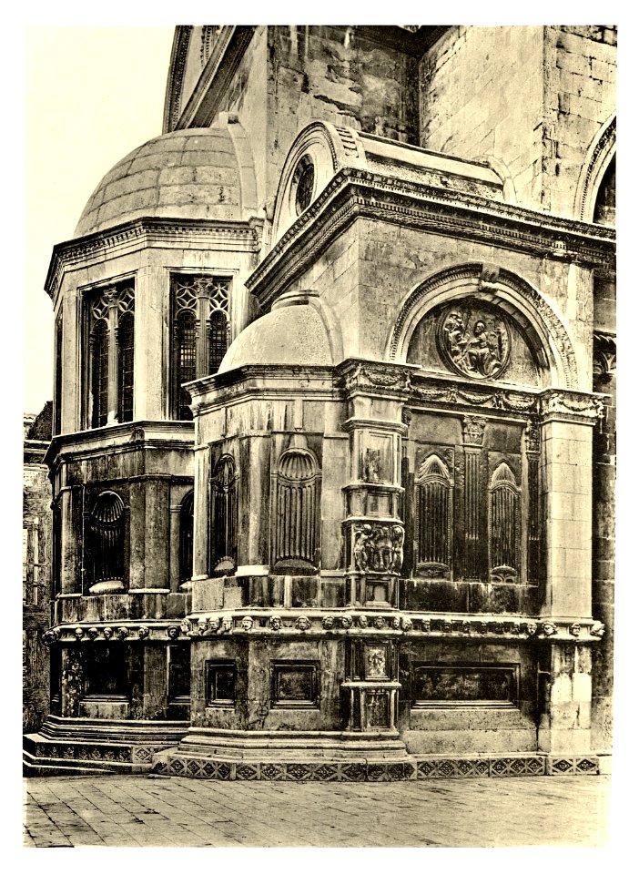 Tafel 092a Sebenico - Dom, Choransicht - Heliografie Kowalczyk 1909