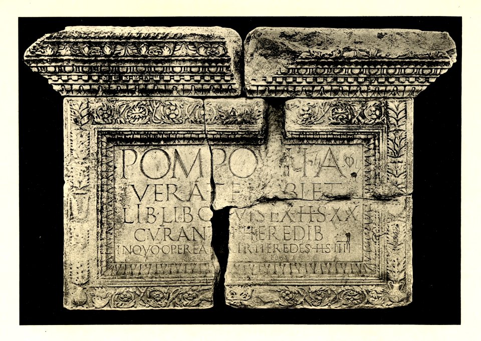 Tafel 055a Salona - Fundstücke Grabdenkmäler - Heliografie Kowalczyk 1909
