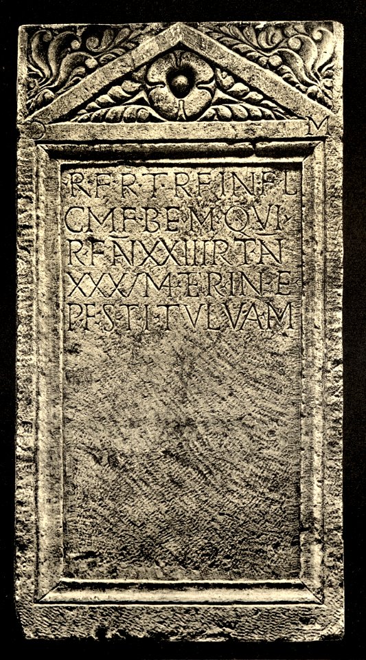 Tafel 067c Zara - Museo S. Donato römischer Grabstein - Heliografie Kowalczyk 1909