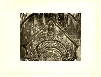 Tafel 103 Traú - Trogir - Dom, Hauptportal in der Vorhalle - Heliografie Kowalczyk 1909