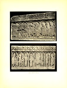 Tafel 068 Zara - Museo S. Donato zwei unterschiedliche Brüstungsplatten X Jhdt. - Heliografie Kowalczyk 1909