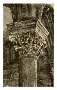 Tafel 124b Ragusa-Dubrovnik - Kapitäl aus der Vorhalle des Rektorenpalastes - Heliografie Kowalczyk 1909